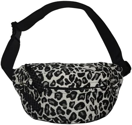 Amazon.com: Aisa us Leopard Print Nylon Fanny Pack Zebra Waist